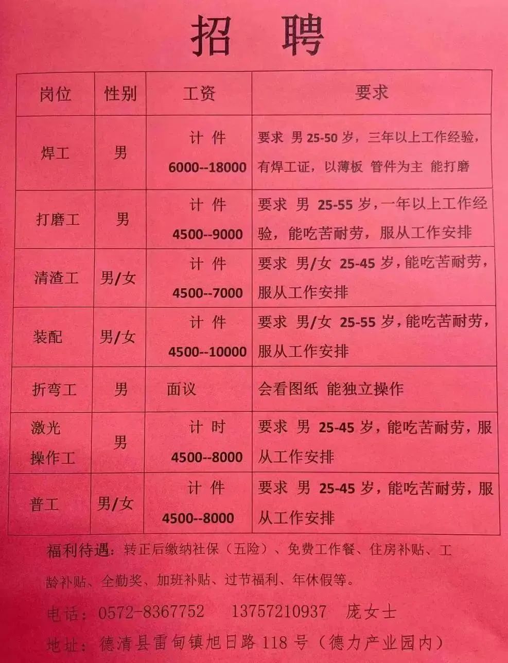 李家庄社区居委会招聘公告全新发布